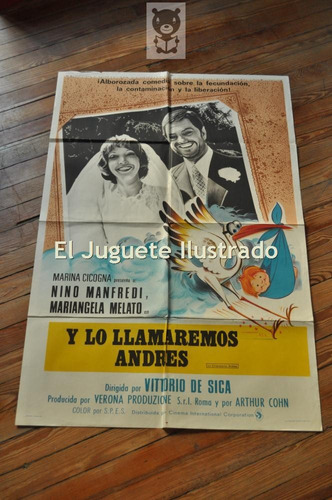 Y Lo Llamaremos Andres V De Sica Nino Manfredi Afiche Cine