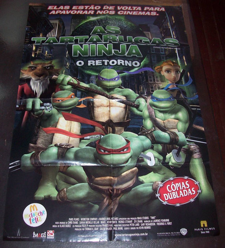 Cartaz/poster Cinema Filme As Tartarugas Ninjas - O Retorno