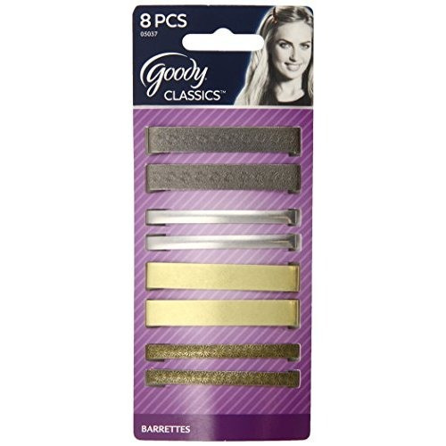 Goody Clásicos Metal Barettes 2 3/8 Pulgadas De 8 Count