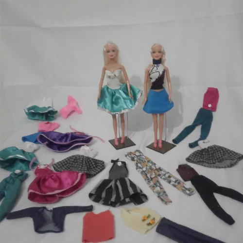 Kit Com 5 Roupinhas Para Bonecas Veste Barbie/frozen