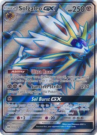 Carta Pokemon Solgaleo Gx - Full Art - Pokemon Gx - R$ 49 