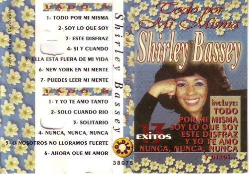 Shirley Bassey Todo Por Mi Misma Cassette Pvl