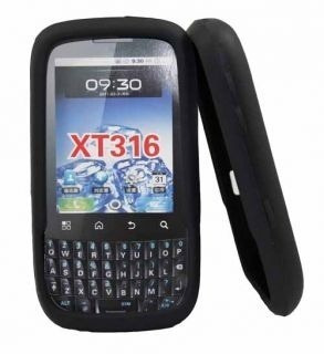 Funda Silicona Motorola  Xt316 Spice Key  Goma Negra