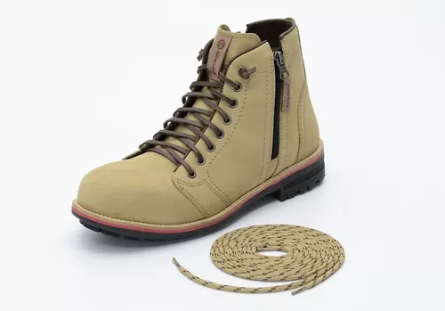 Bota Coturno Adventure Caterpillar Couro Nobuck Legitimo 100% Natural  (Marrom, 38)