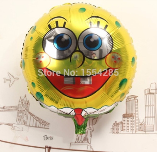 Globo Metalizado Bob Esponja Minnie Winnie Pooh 45cm