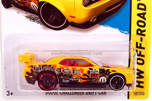 Hot Wheels - # 107/250 - Dodge Challenger Drift Car - Bfc98