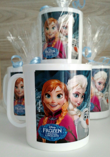 Caneca Plástica C/ Alça Frozen P Lembrancinha De Aniversario