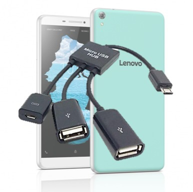 Hub Microusb Usb Conector Otg Tablet Lenovo  Phablet
