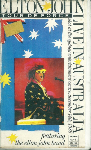Elton John Tour De Force Live In Australia 1986 Vhs