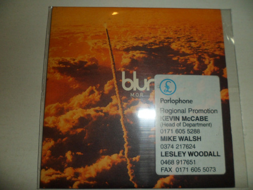Blur Promo Cd -  M.o.r    Made In Uk