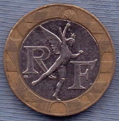 Francia 10 Francs 1992 * Bimetalica * Libertad *