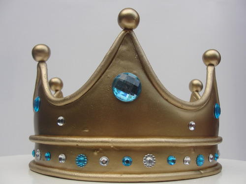 Corona Príncipe/princesa En Porcelana Fría Adorno Para Torta