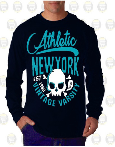 Camibuso Estampado Hombre100% Algodon Ref: Athetic New York