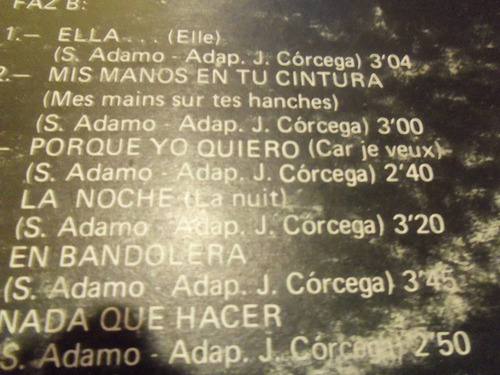 Los Hits De Adamo En Castellano Vinilo Impecable (Usado)