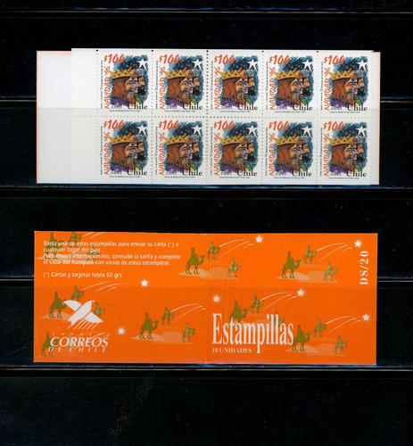 Sellos Postales De Chile. Navidad 1996. Sellos Clip. Ds. 20