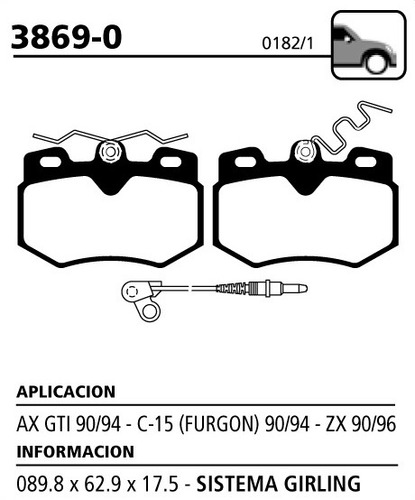 Juego Pastillas De Freno Delanteras 205 I Sedan/cabriolet