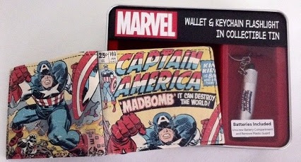 Billetera Cuero Marvel Capitan America, Llavero De Colección