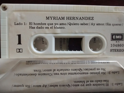 Cassette De Myriam Hernandez - El Hombre Que (389