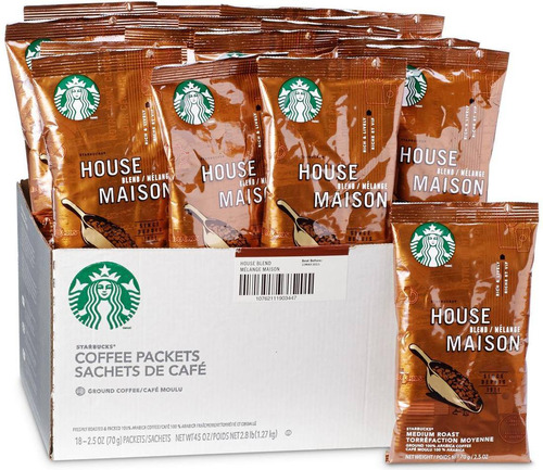 Café Starbucks Blend House Maison Caja Con 18 Paquetes