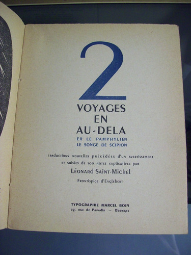 Adp 2 Voyages En Au Dela / Ed Marcel Boin 1949 Bourges