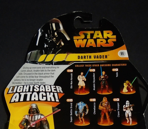 Darth Vader Lightsaber Attack Star Wars Figura 3.75 Vintage (Usado)