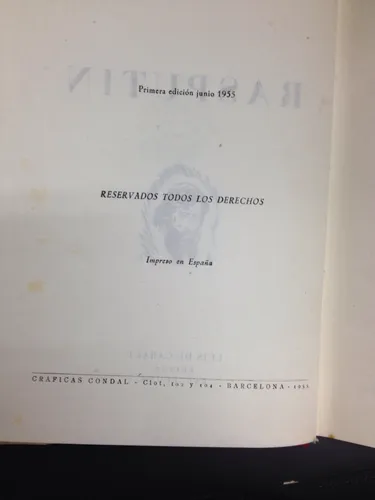 Rasputín - Luis De Castresana - Rusia - Biografía - 1955 (Usado)
