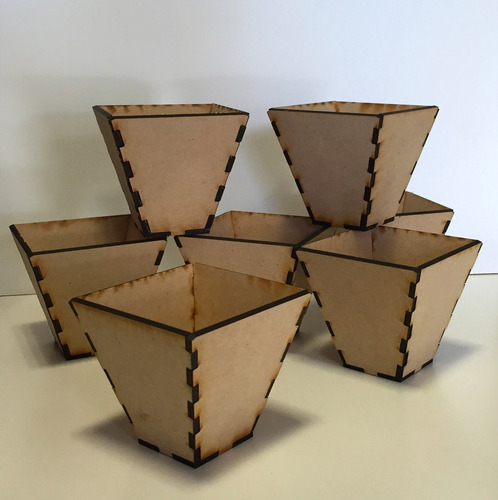 Imagen 4 de 5 de 10 Macetas De Fibrofacil 8x8 Cm Topiario Souvenir