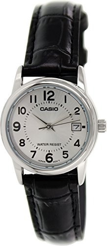 Reloj Casio Para Mujer Ltpv002l-7b Correa De Cuero Negro