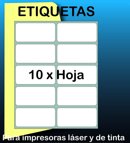 Imagen 6 de 7 de 750 Etiquetas Autoadhesivas De 6.7 X 2.5cm Precortadas 30/h