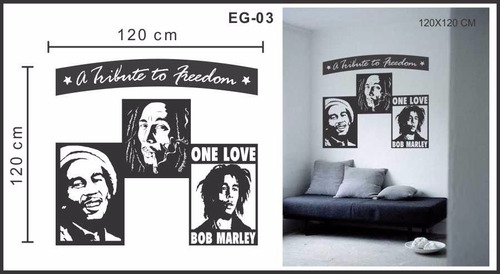 Adesivo Papel Parede Vidro Quarto Bob Marley Reggae +vendido