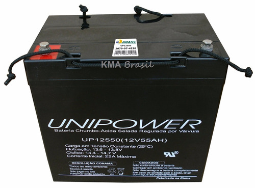 Bateria Selada 12v 55ah Unipower Up12550 Vida Útil: 3~5 Anos