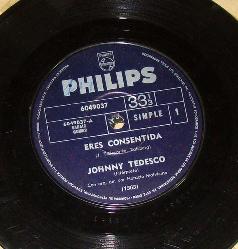 Johnny Tedesco Eres Consentida Simple Argentino / Kktus