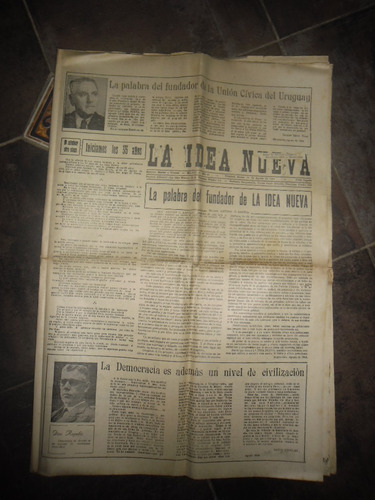 Diario La Idea Nueva - Agosto De 1944 Trinidad - Flores