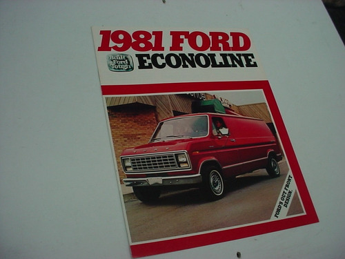 Folder Ford Furgao E100 Super Van Econoline 81 1981 V8