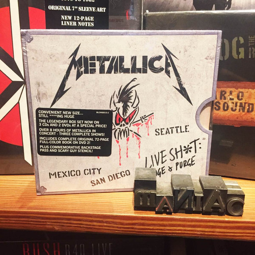 Metallica Live Sh*t: Binge & Purge 3 Cd 2 Dvd Tamaño Cd