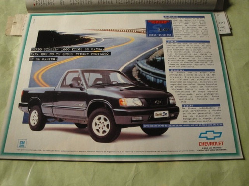 Publicidad Chevrolet S10 Pick Up Turbo Diesel Año 1996