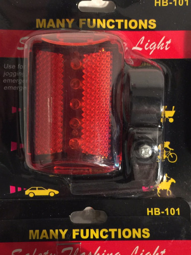 Luz Led Farolito Seguridad Bicicleta Con Soporte Asiento