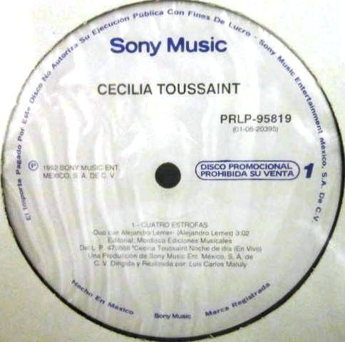 Cecilia Toussaint - Cuatro Estrofas Single Promo Nuevo Lp