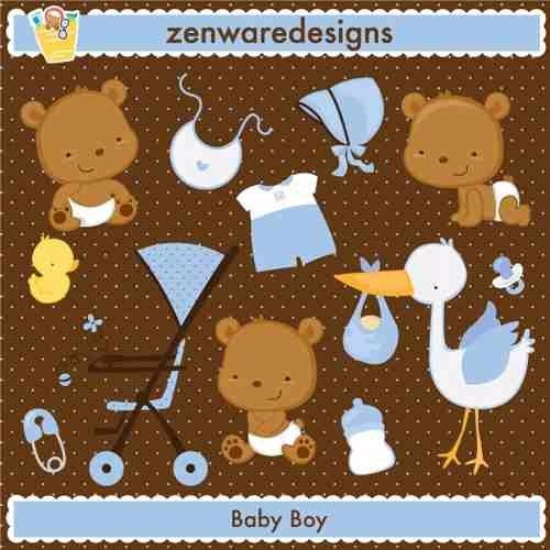 Kit Imprimible Baby Shower Nene 8 Imagenes Clipart