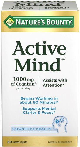 Mente Activa Salud Cognitiva 60 Cápsulas (4 Frascos)