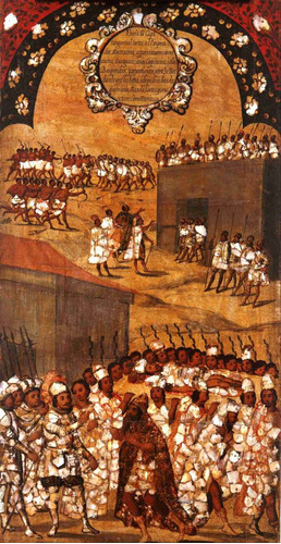 Lienzo Canvas Tabla 17 De 22 Conquista Imperio Azteca 90x50