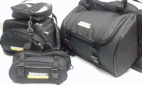 Combo Alforjas 133 Ridercraft 38x28x22 Cartu & Bolso Tanque