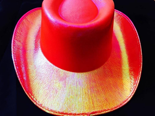 Imagen 2 de 10 de Gorro Sombrero Cowboy Brillo Vaquero Colores Carioca Fiesta