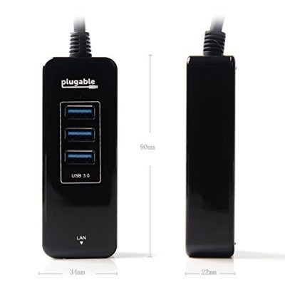 Enchufable Usb 3-port Hub 3.0 Con Una Función De Adaptador D