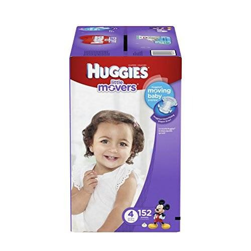 Huggies Little Movers Pañales Tamaño 4 152 Count (el Embalaj