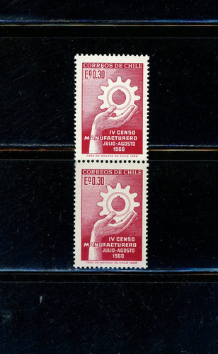 Sellos De Chile. 4º Censo Manufacturero. Año 1968.