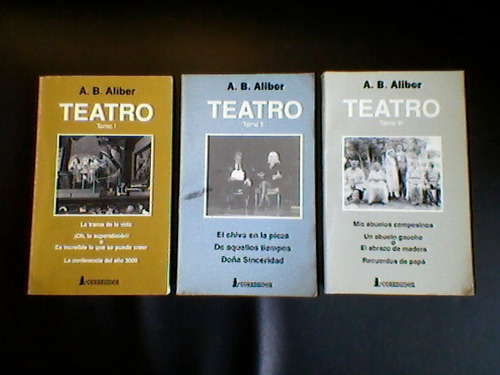 Aliber Teatro- 3 Tomos Ediciones Corregidor, 1998