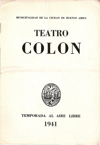 Teatro Colon - Programa 1941