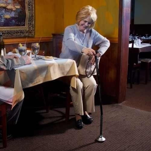 Imagen 2 de 6 de Baston Elderly Crutch Con Luz Plegable 5en1 - Micromaster