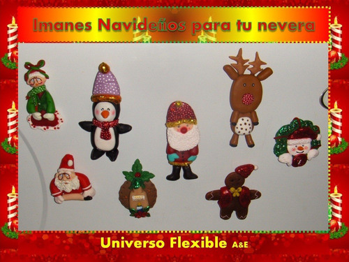 Imanes Navideños En Masa Flexible O Porcelanicron (navidad)